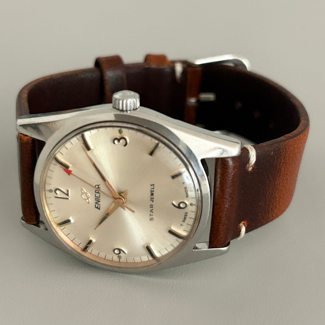 Vintage Enicar Ocean Pearl Star Jewels Special Champagne Dial Hand-Wind Swiss archive image 10