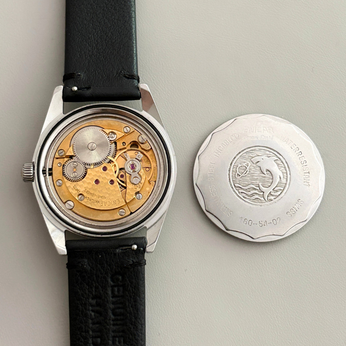 Vintage Enicar Ocean Pearl AR160 17 Jewels Hand-Wind White Dial Men’s Watch archive image 6