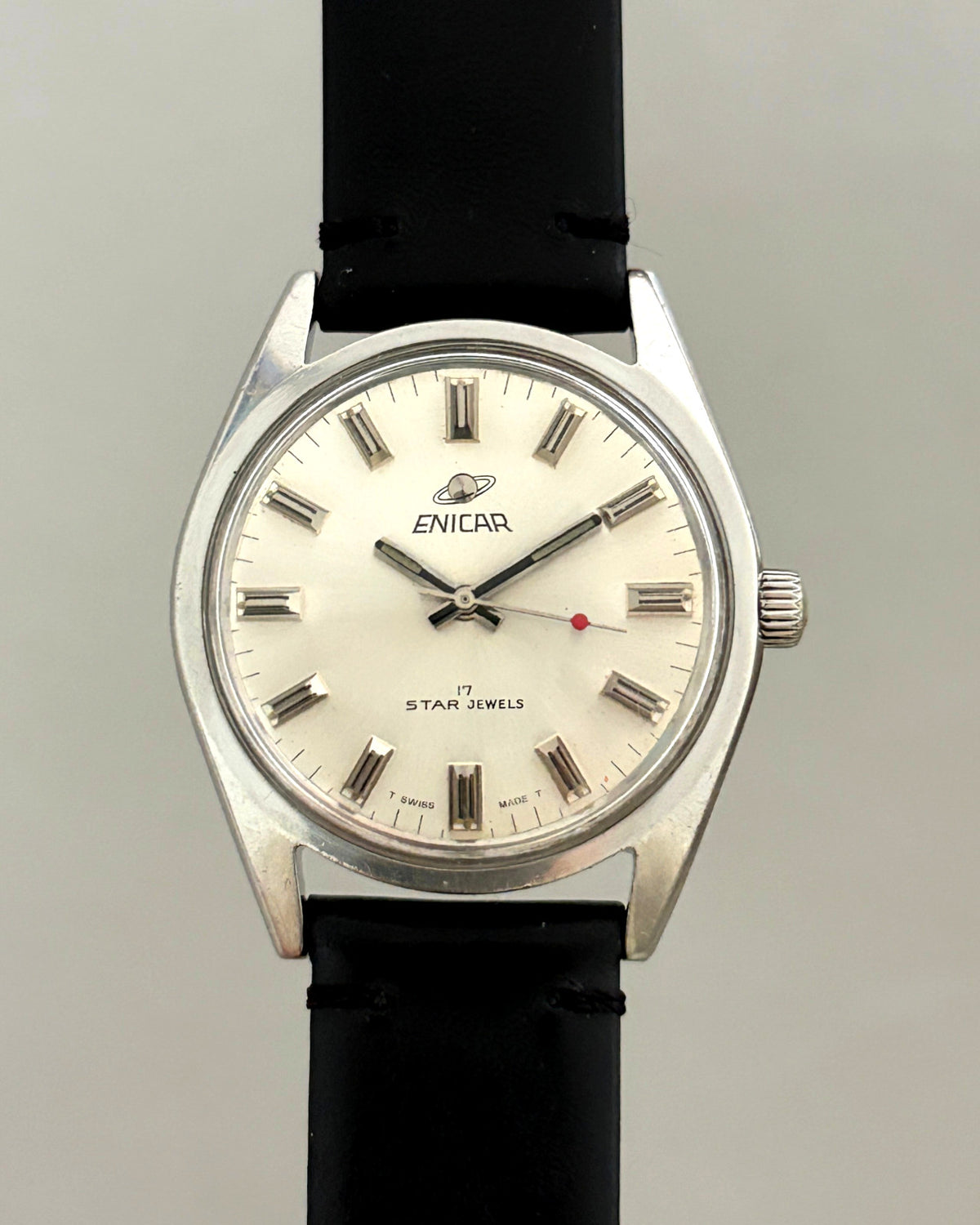 Enicar Ocean Pearl AR160 White Dial 17J Hand-Wind Men’s Watch Swiss image 2