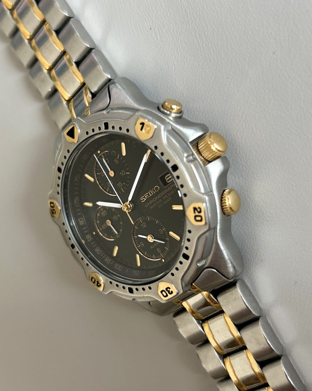 Seiko 7T32-6E40 Chronograph Quartz Men’s Watch 1995 Japan Vintage image 2