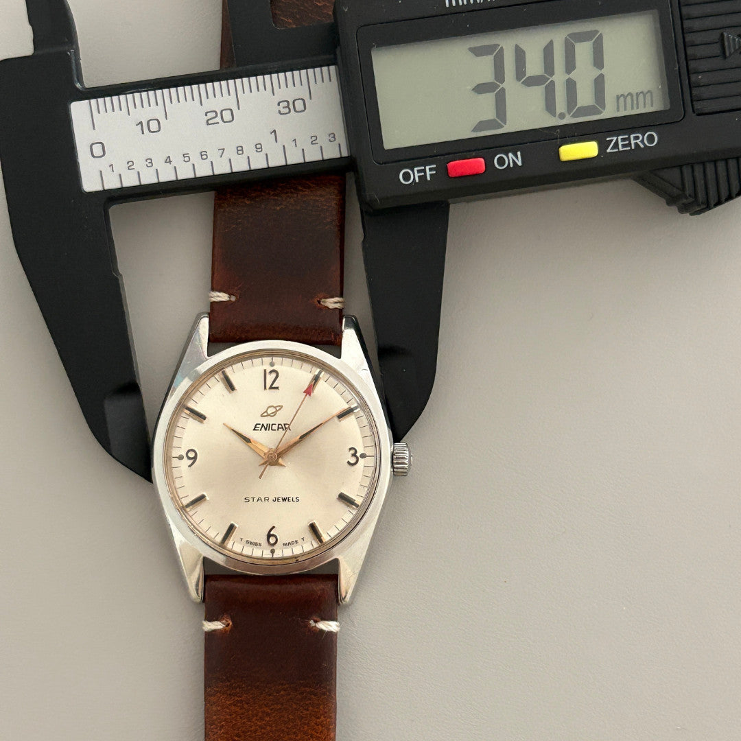 Vintage Enicar Ocean Pearl Star Jewels Special Champagne Dial Hand-Wind Swiss archive image 8