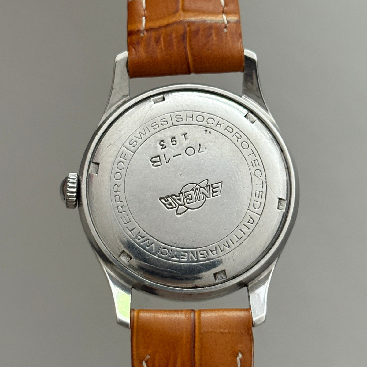 Vintage Swiss Enicar 17 Jewels Incabloc Hand-Wind Men’s Watch 30.5mm archive image 5