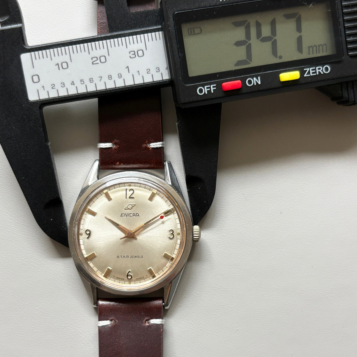 Vintage Enicar Ocean Pearl AR1140 17 Jewels Manual Wind Men’s Watch Swiss archive image 8
