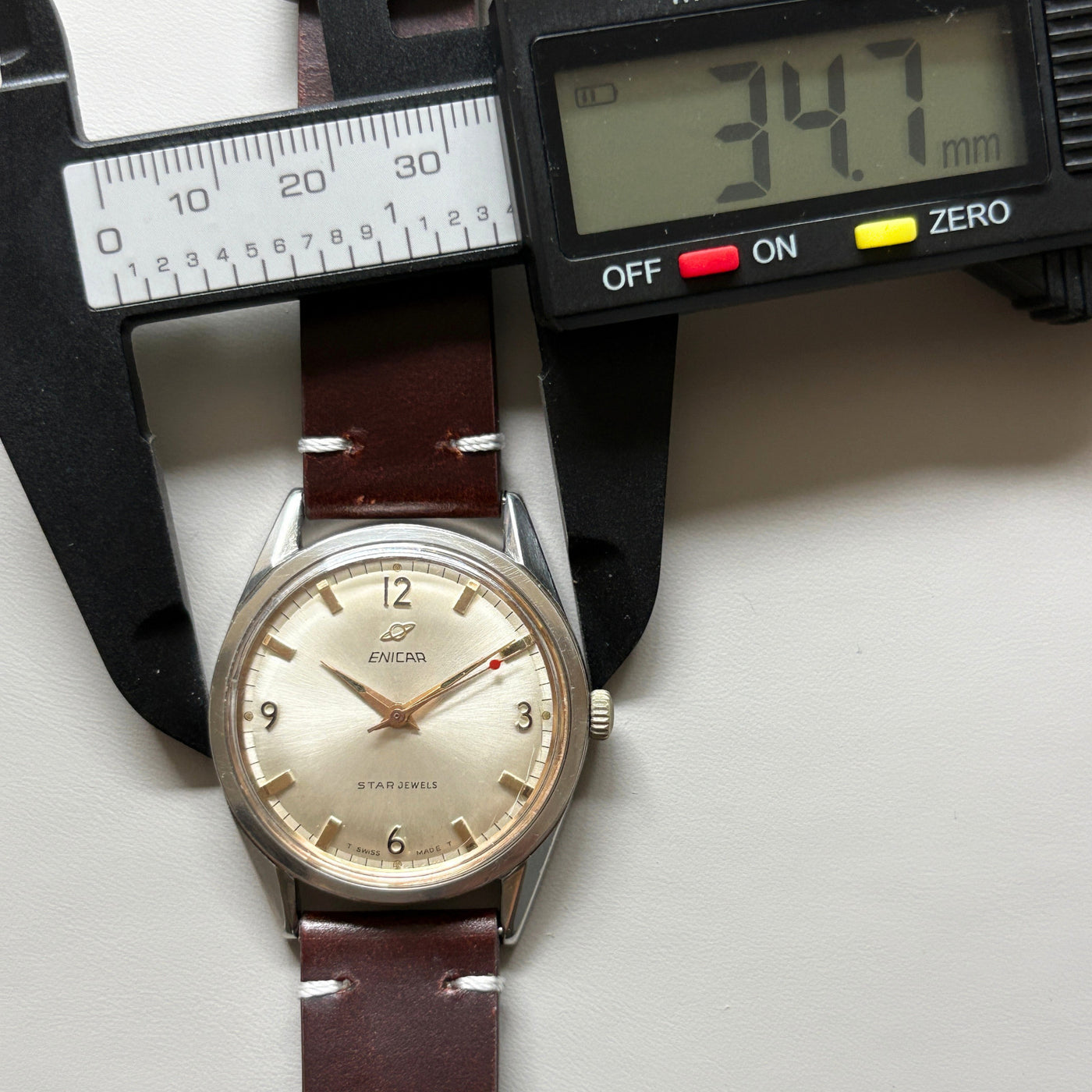 Vintage Enicar Ocean Pearl AR1140 17 Jewels Manual Wind Men’s Watch Swiss archive image 8