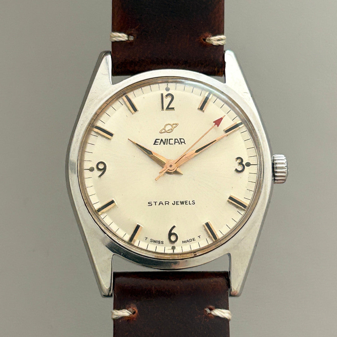 Vintage Enicar Ocean Pearl Star Jewels Special Champagne Dial Hand-Wind Swiss archive image 1