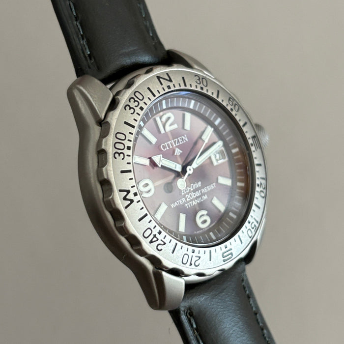 Citizen Promaster Titanium Eco-Drive 7872-H04449 43mm Men’s Watch Rare 200m image 2