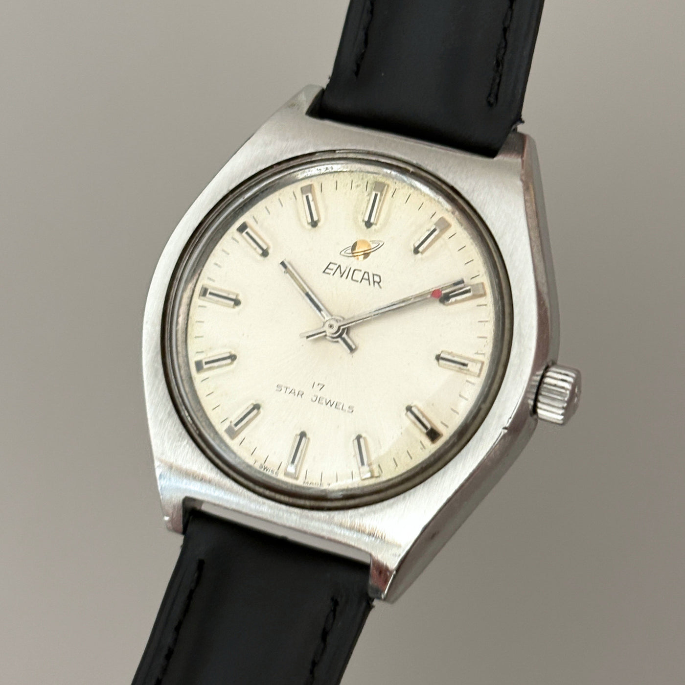 Enicar Ocean Pearl AR160 17J Manual Wind Men’s Watch Swiss Vintage image 3
