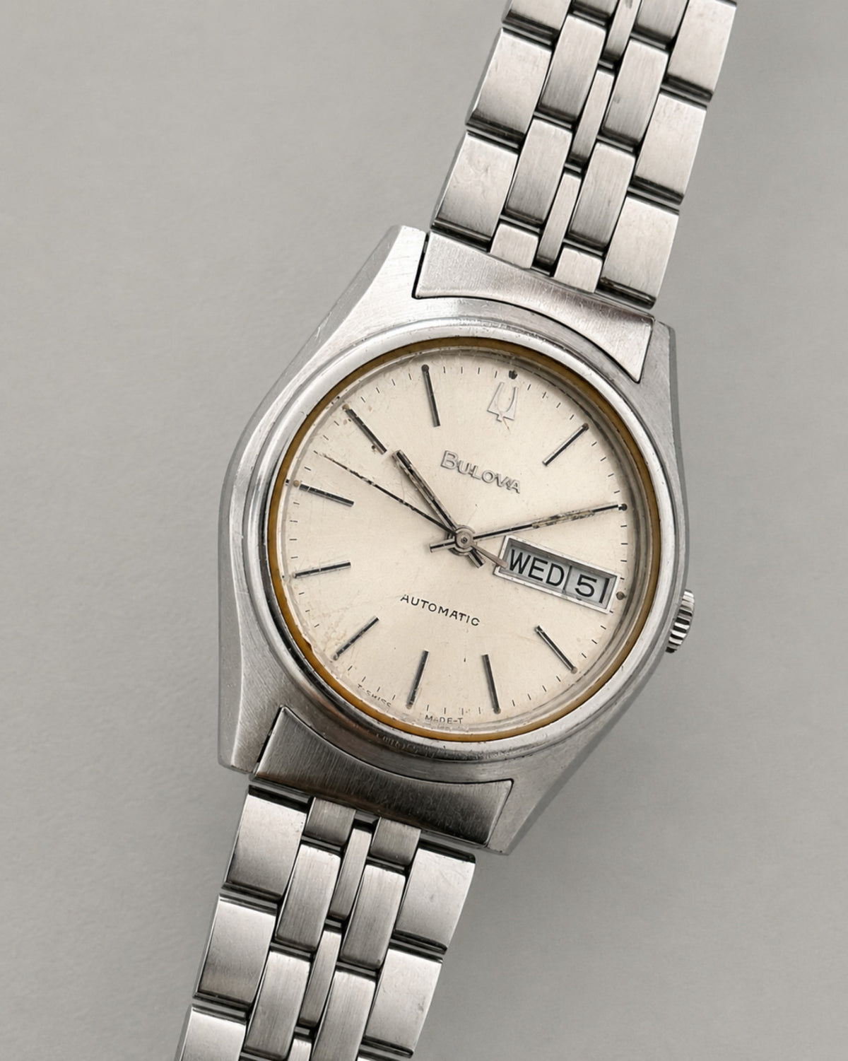 Bulova 1978 Day Date 17J Automatic Men’s Watch Original Bracelet image 3