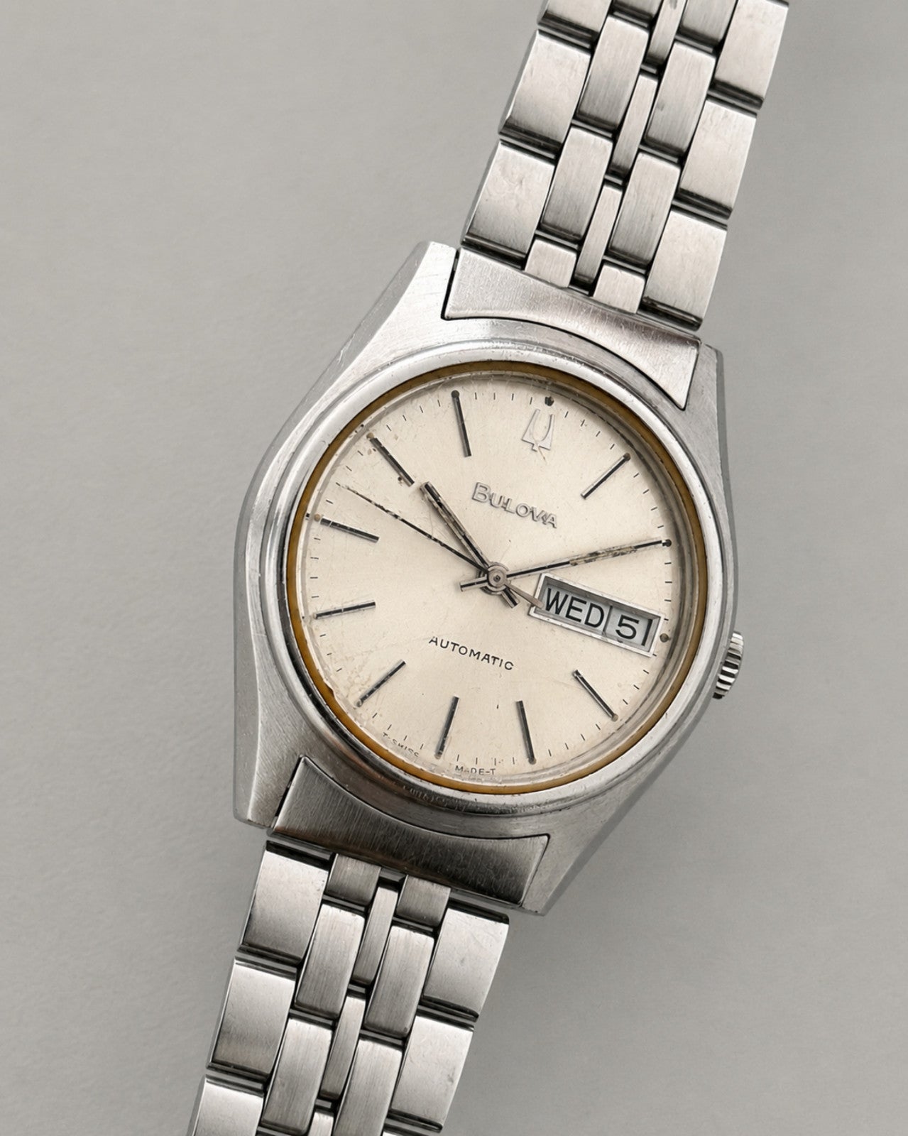 Bulova 1978 Day Date 17J Automatic Men’s Watch Original Bracelet image 3