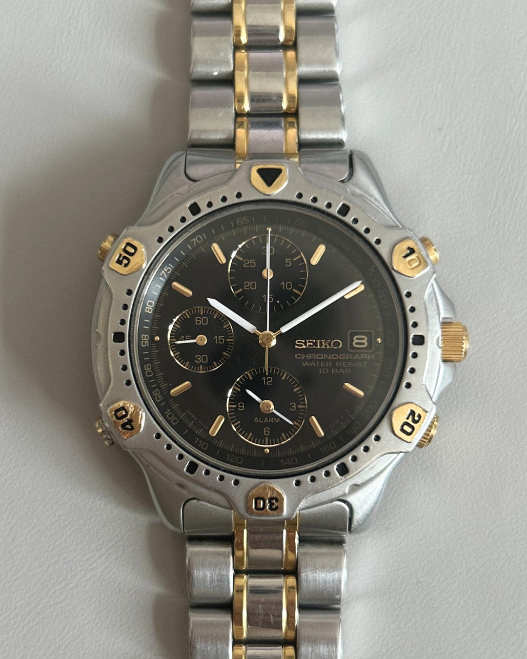 Seiko 7T32-6E40 Chronograph Quartz Men’s Watch 1995 Japan Vintage image 1