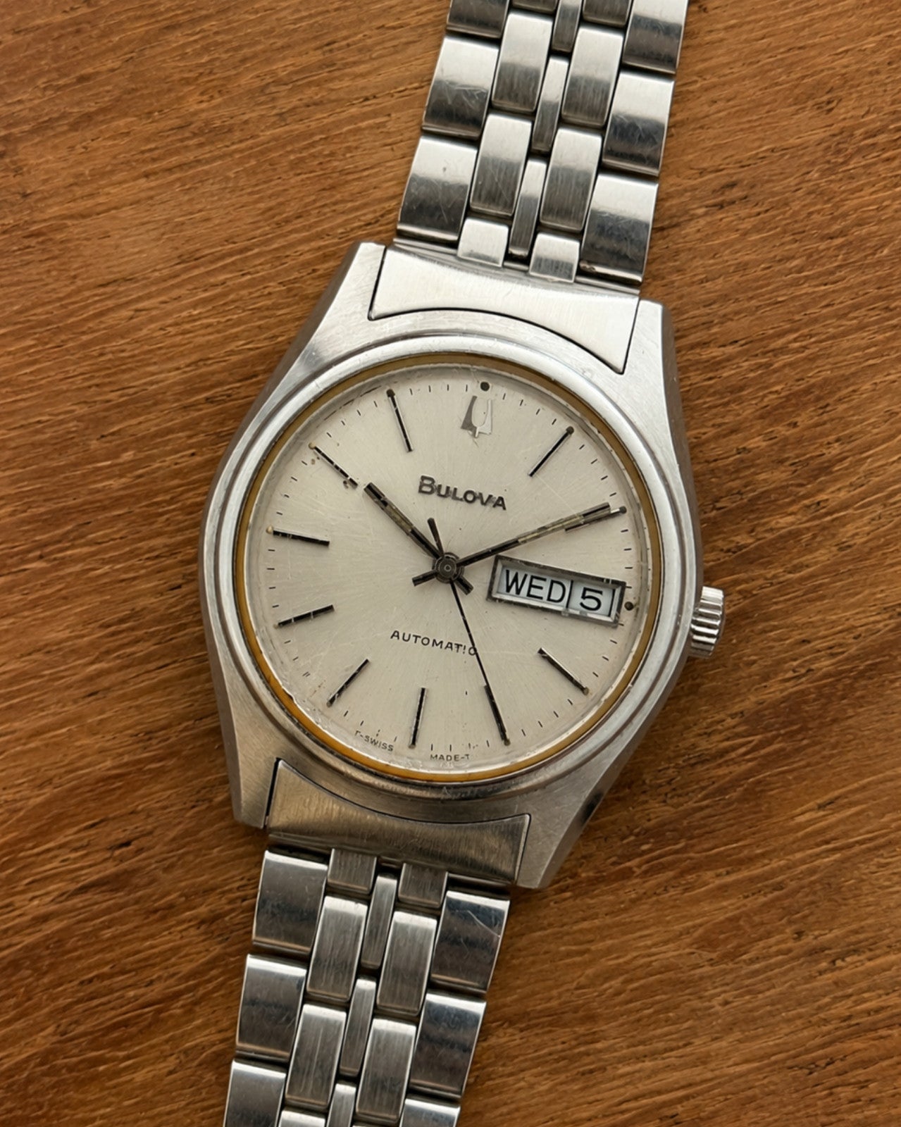 Bulova 1978 Day Date 17J Automatic Men’s Watch Original Bracelet image 12