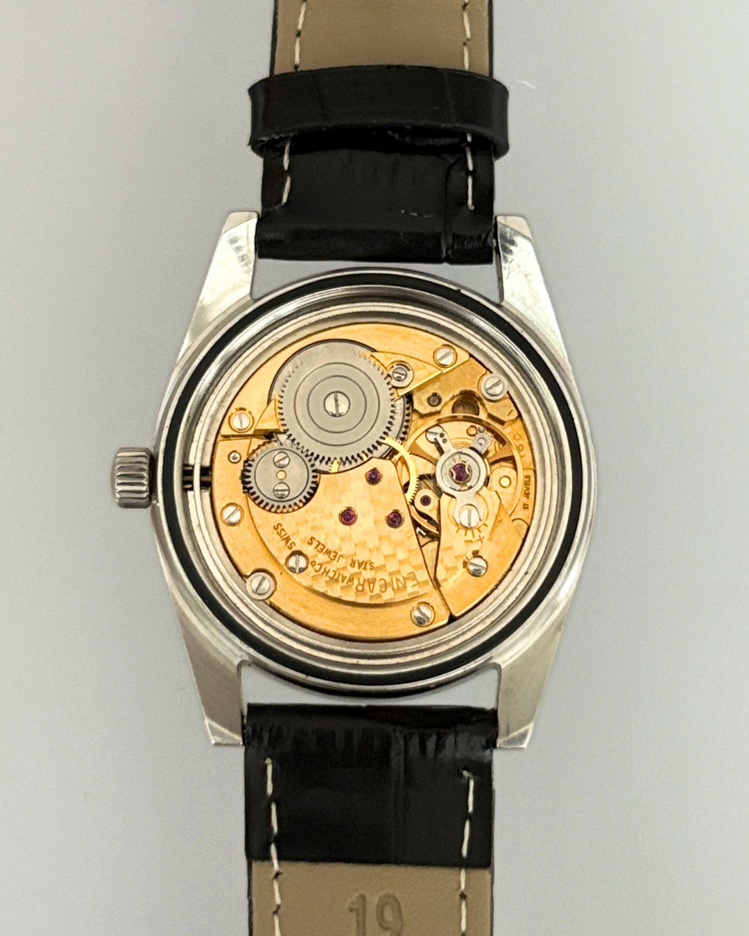 Enicar Star Jewels AR160 White Dial 17J Hand-Wind Men’s Watch Swiss image 9