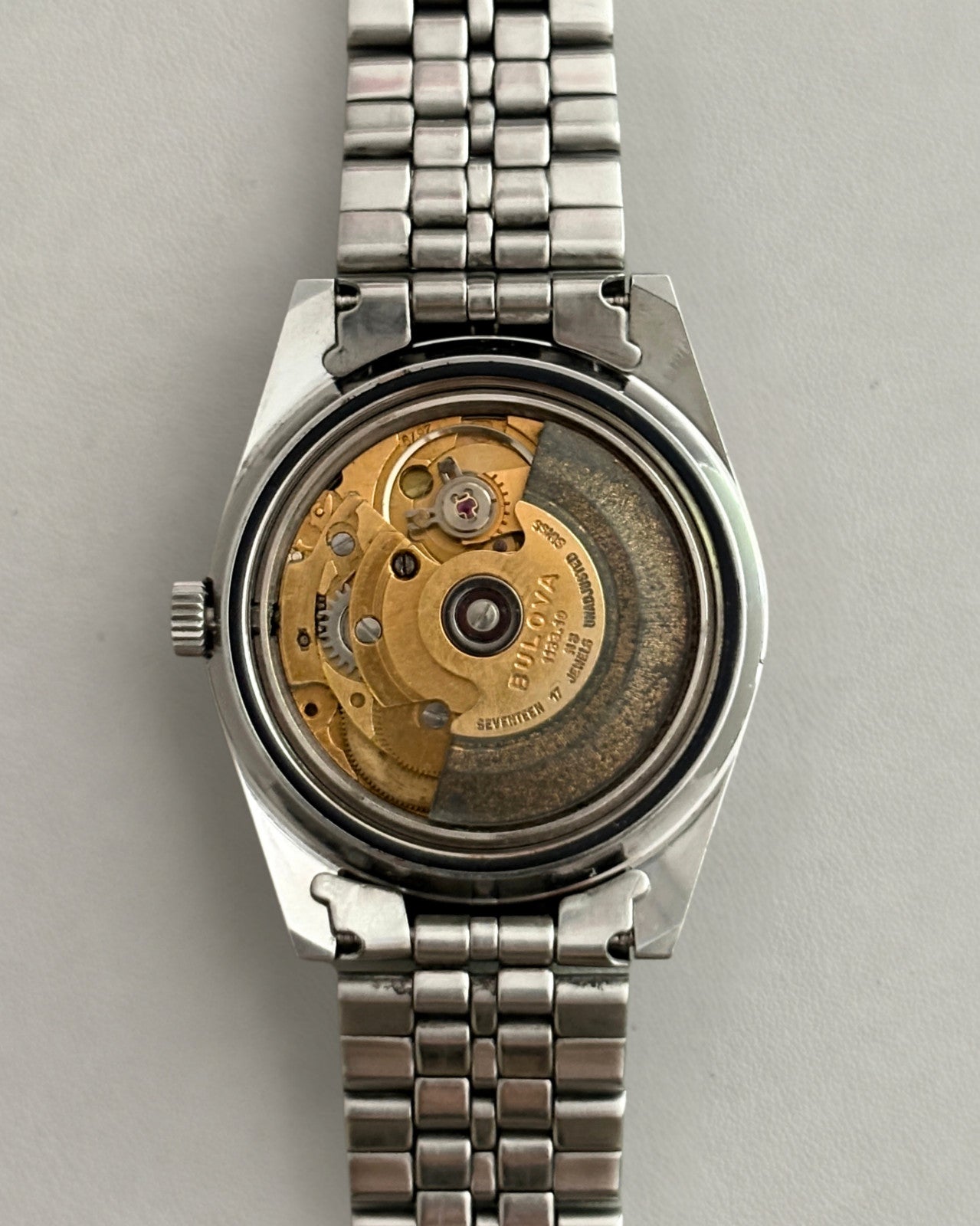 Bulova 1978 Day Date 17J Automatic Men’s Watch Original Bracelet image 6