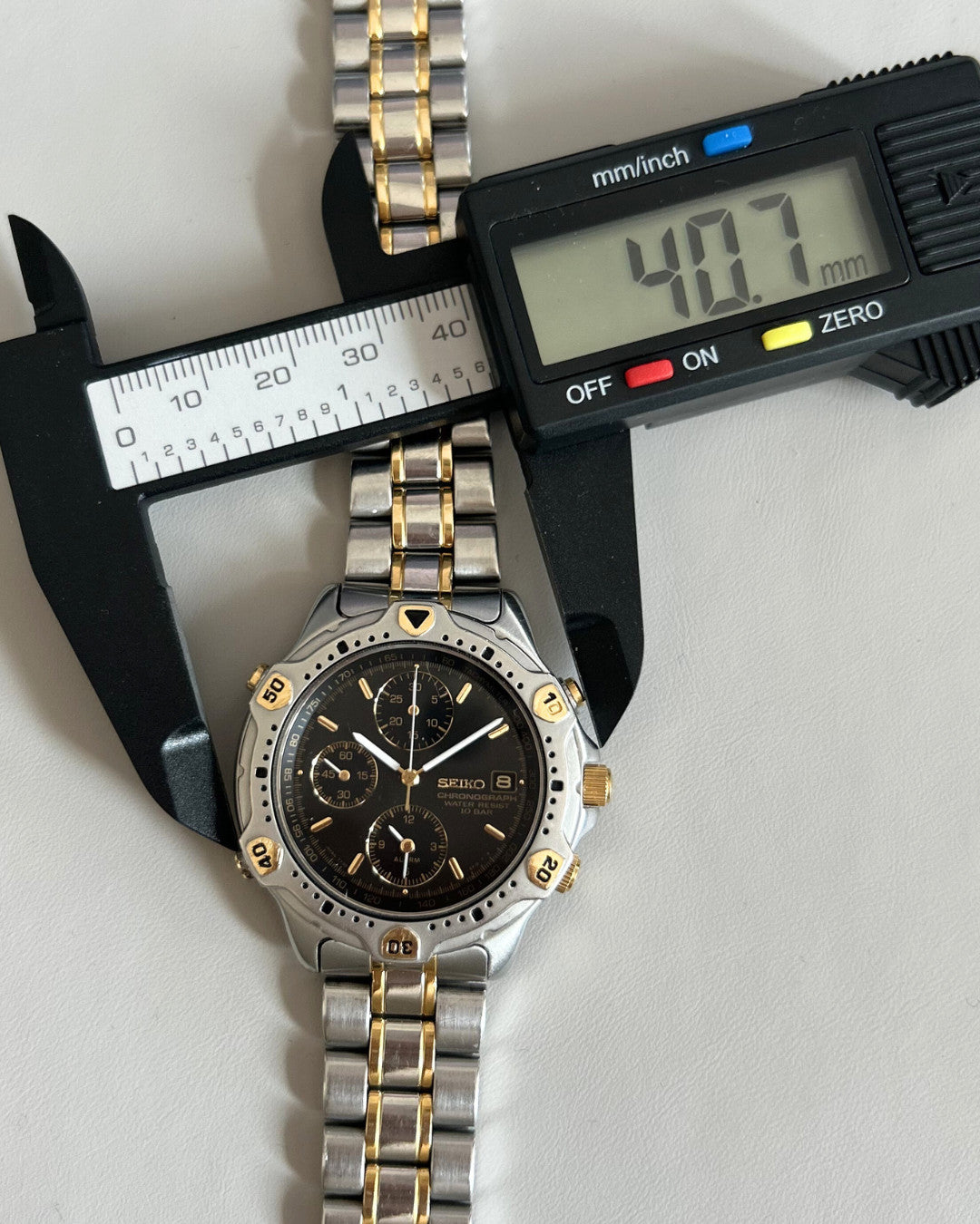Seiko 7T32-6E40 Chronograph Quartz Men’s Watch 1995 Japan Vintage image 8