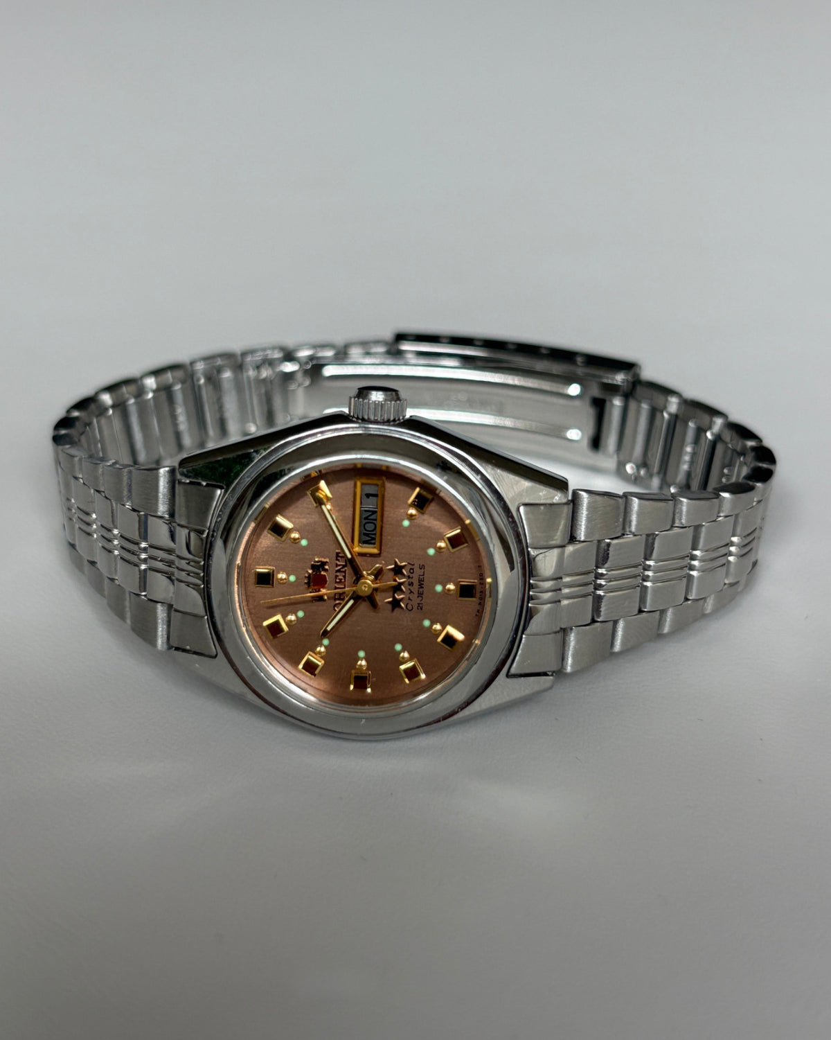 Orient Three Star Brown Dial 21J Automatic Vintage Watch Japan image 13