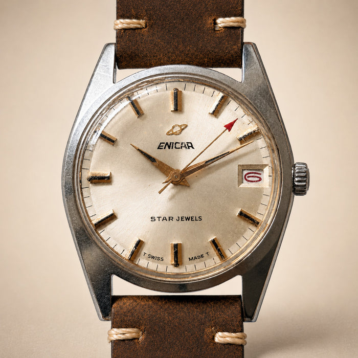 Enicar Ocean Pearl AR1141 Date 17J Manual Wind Men’s Watch Swiss image 18