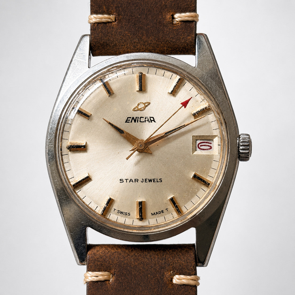 Enicar Ocean Pearl AR1141 Date 17J Manual Wind Men’s Watch Swiss