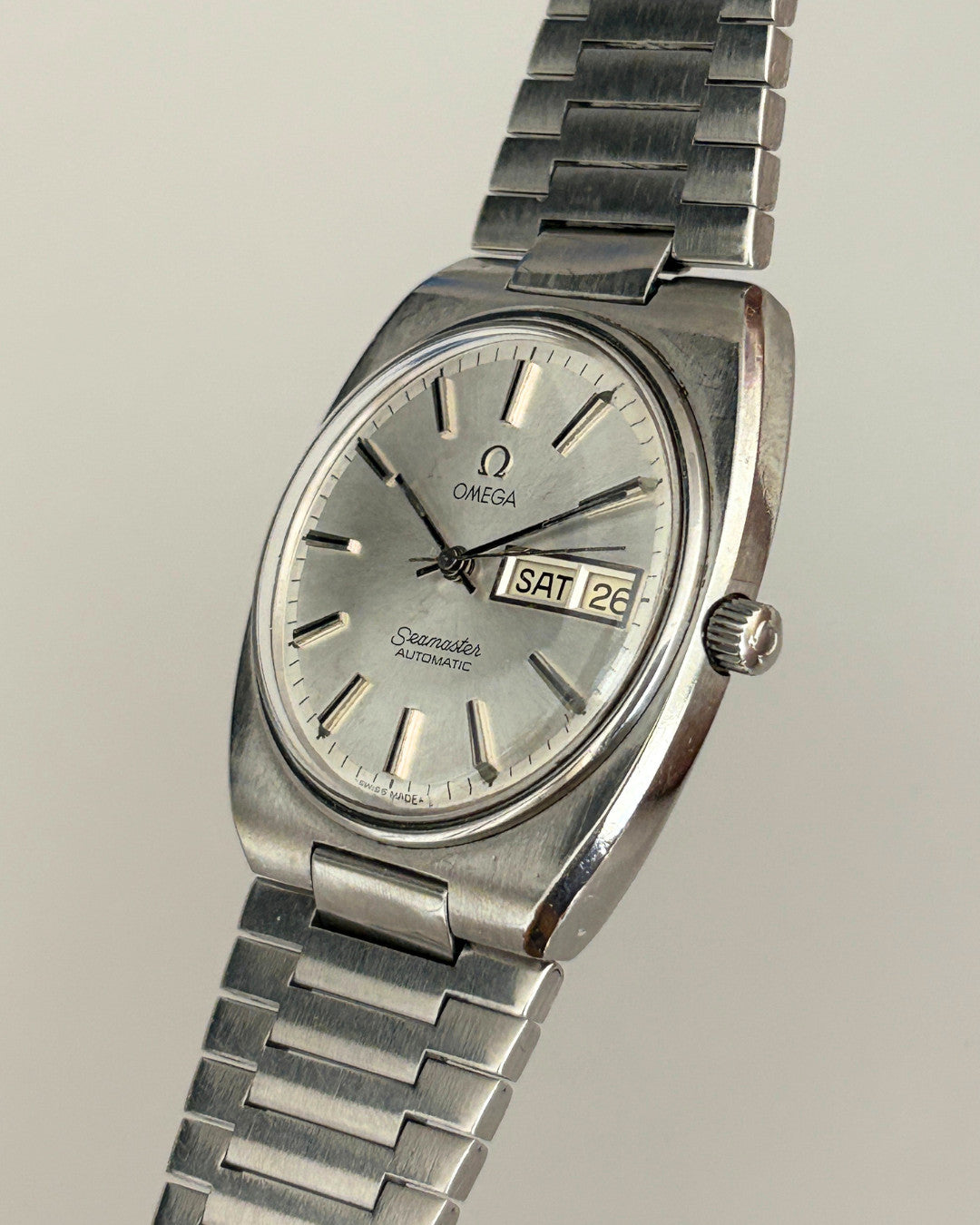 Omega Seamaster 166.0216 Day-Date Cal. 1020 35mm Automatic Watch Swiss Made image 6