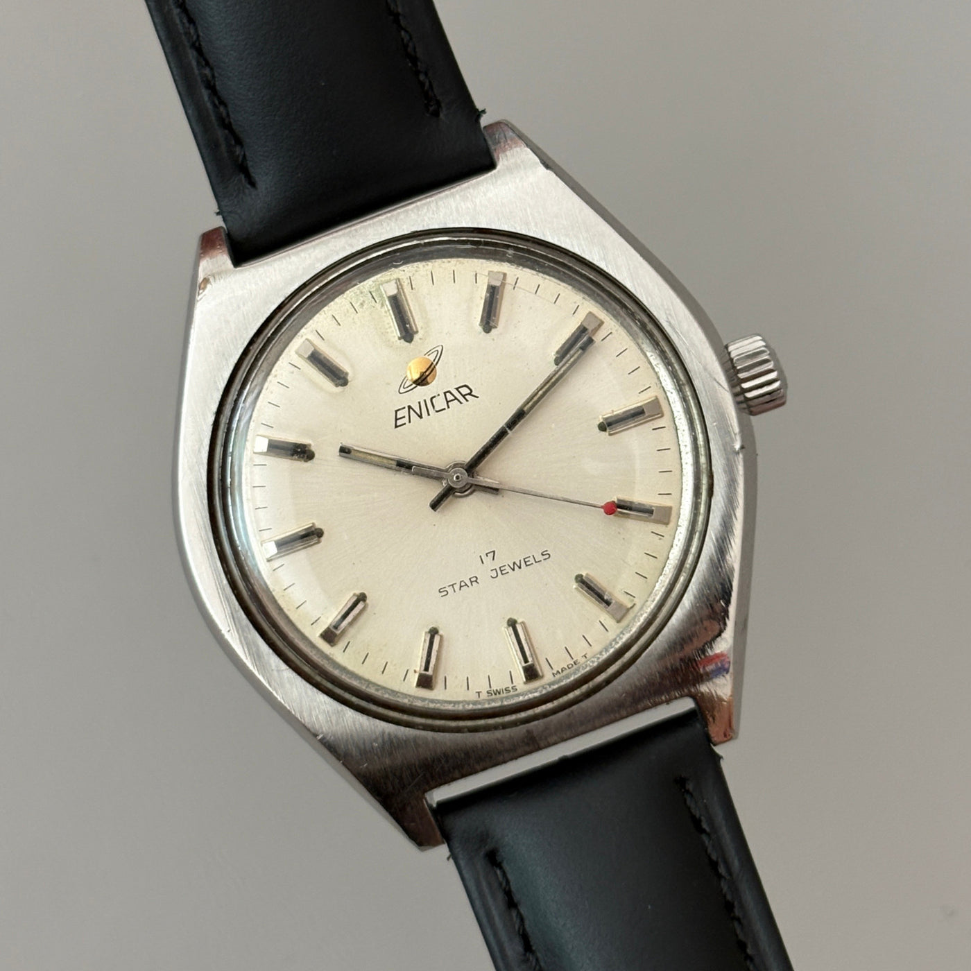 Enicar Ocean Pearl AR160 17J Manual Wind Men’s Watch Swiss Vintage image 7