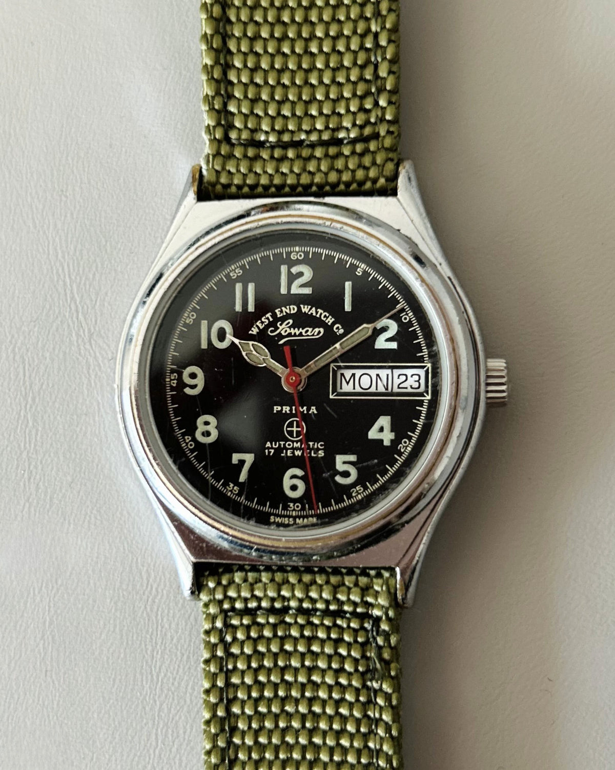 West End Sowar 17J Automatic 34mm Vintage Men’s Watch Swiss image 2