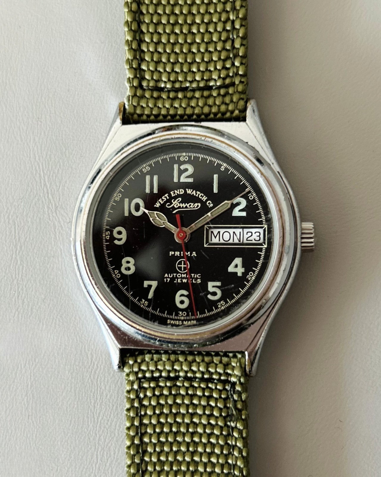 West End Sowar 17J Automatic 34mm Vintage Men’s Watch Swiss image 2