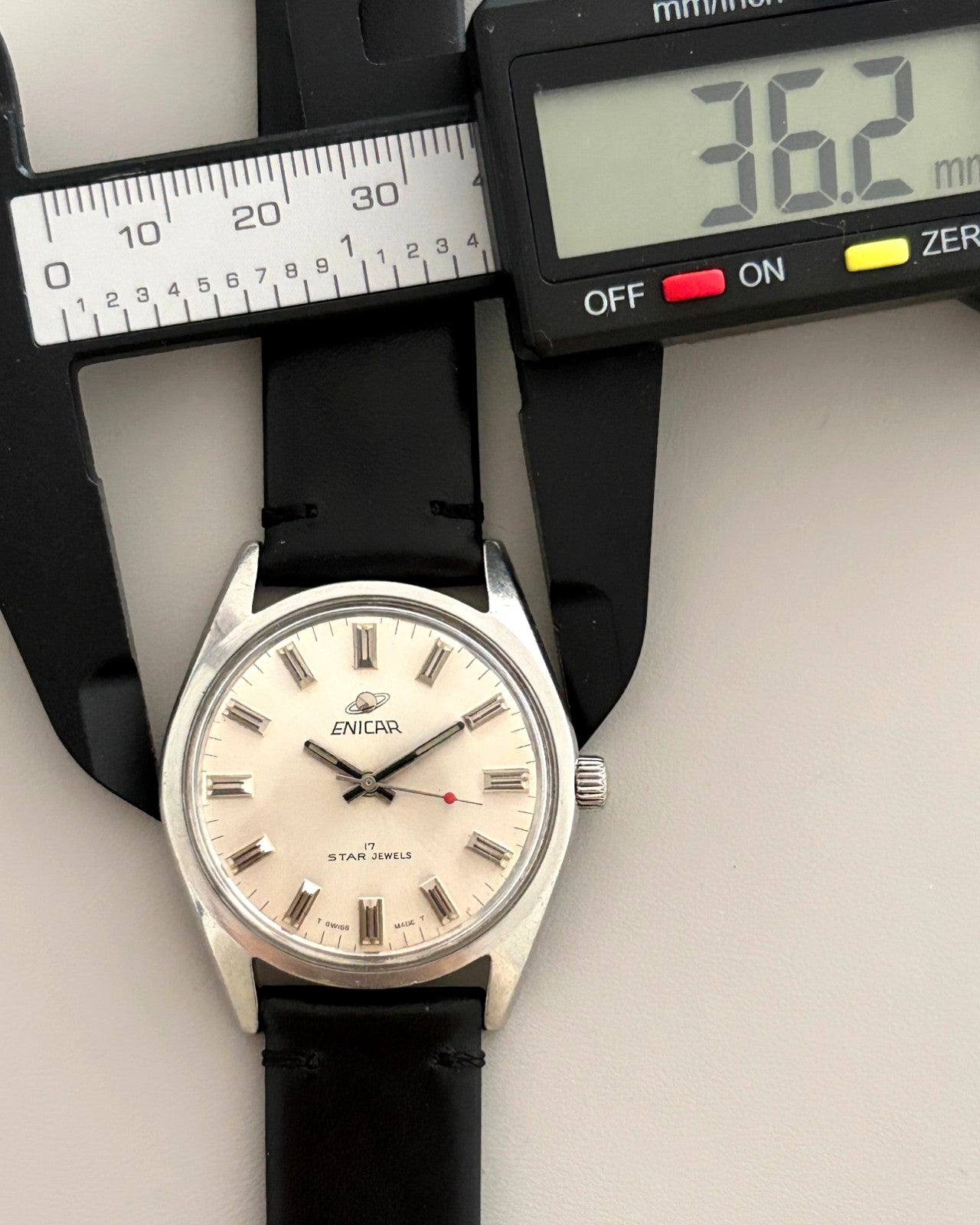 Enicar Ocean Pearl AR160 White Dial 17J Hand-Wind Men’s Watch Swiss image 11