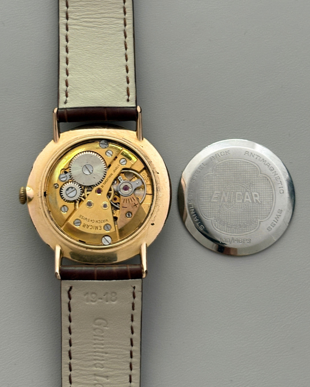 Enicar Ultrasonic Gold Plated 21J Hand-Wind Men’s Watch 1960s Swiss image 7