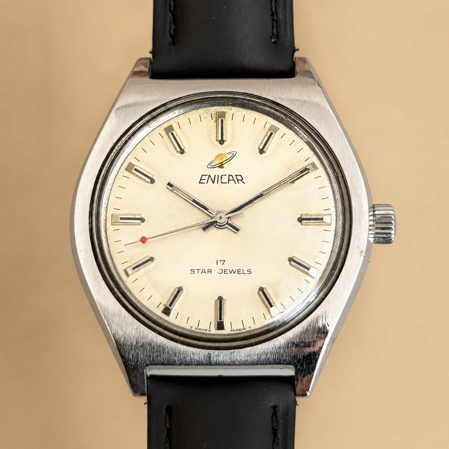 Enicar Ocean Pearl AR160 17J Manual Wind Men’s Watch Swiss Vintage