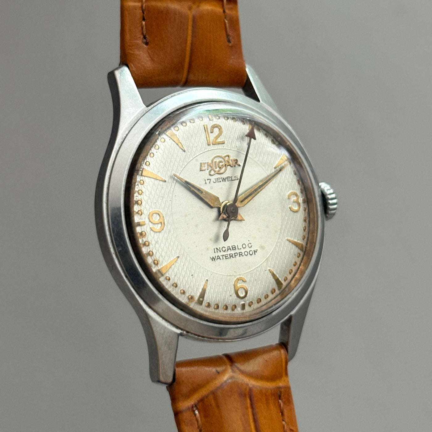 Vintage Swiss Enicar 17 Jewels Incabloc Hand-Wind Men’s Watch 30.5mm archive image 3