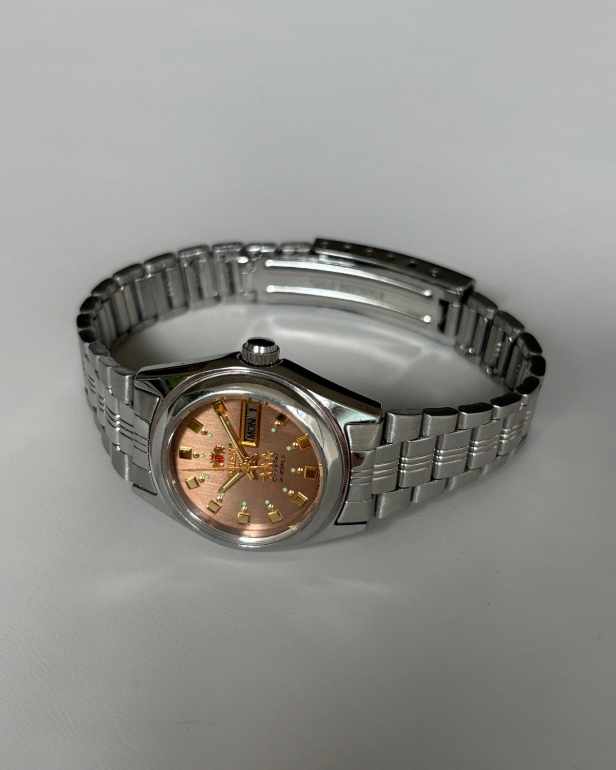 Orient Three Star Brown Dial 21J Automatic Vintage Watch Japan image 14