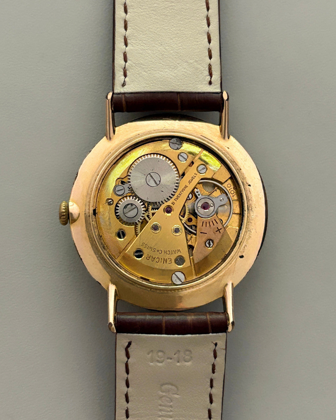Enicar Ultrasonic Gold Plated 21J Hand-Wind Men’s Watch 1960s Swiss image 6