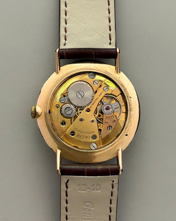 Enicar Ultrasonic Gold Plated 21J Hand-Wind Men’s Watch 1960s Swiss image 6