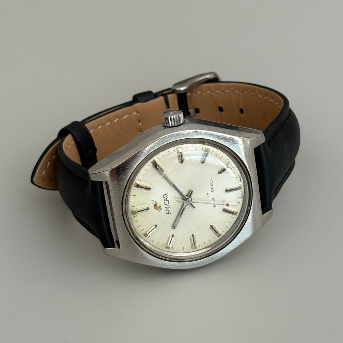 Enicar Ocean Pearl AR160 17J Manual Wind Men’s Watch Swiss Vintage image 15