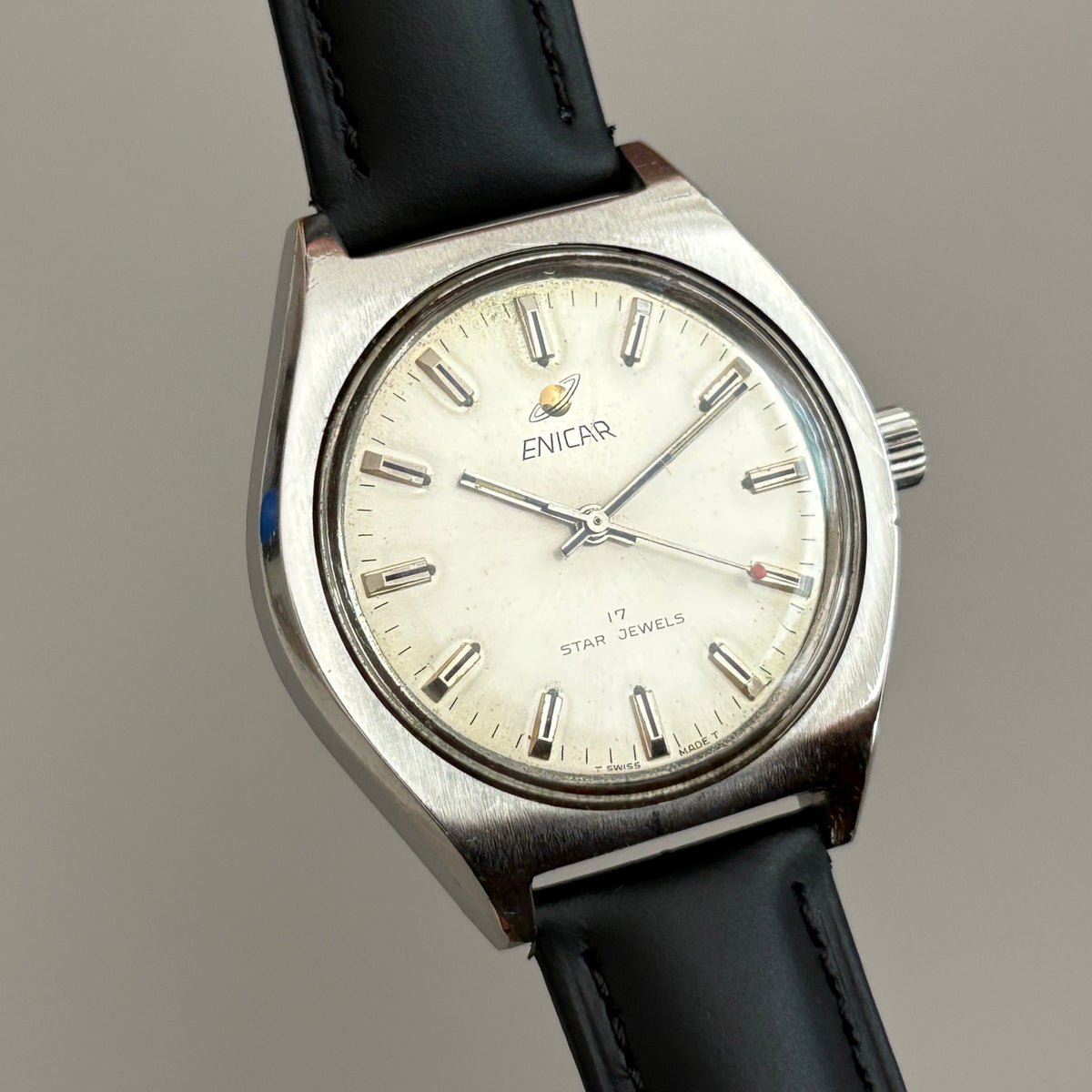 Enicar Ocean Pearl AR160 17J Manual Wind Men’s Watch Swiss Vintage image 6