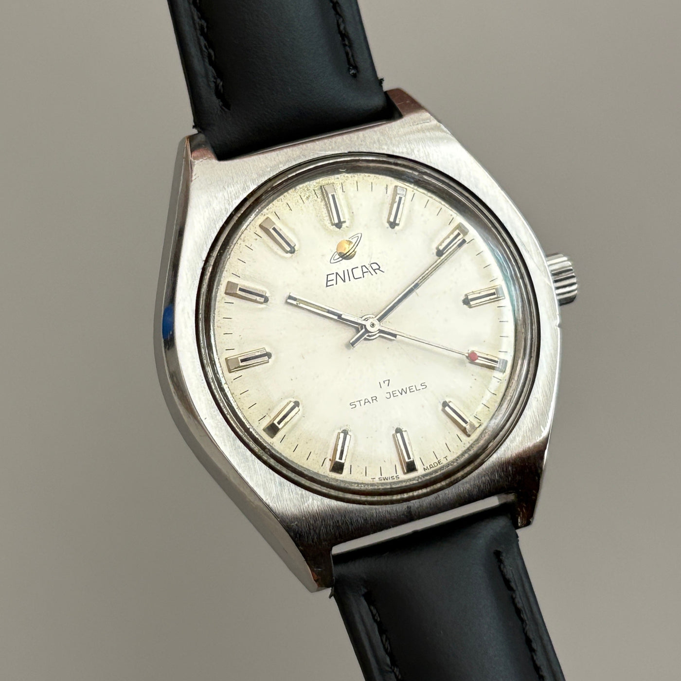 Enicar Ocean Pearl AR160 17J Manual Wind Men’s Watch Swiss Vintage image 6