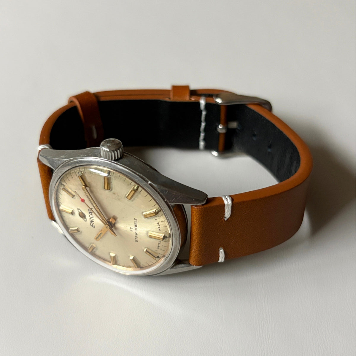 Enicar Ocean Pearl AR160 17J Men’s Watch Swiss Made Vintage image 12
