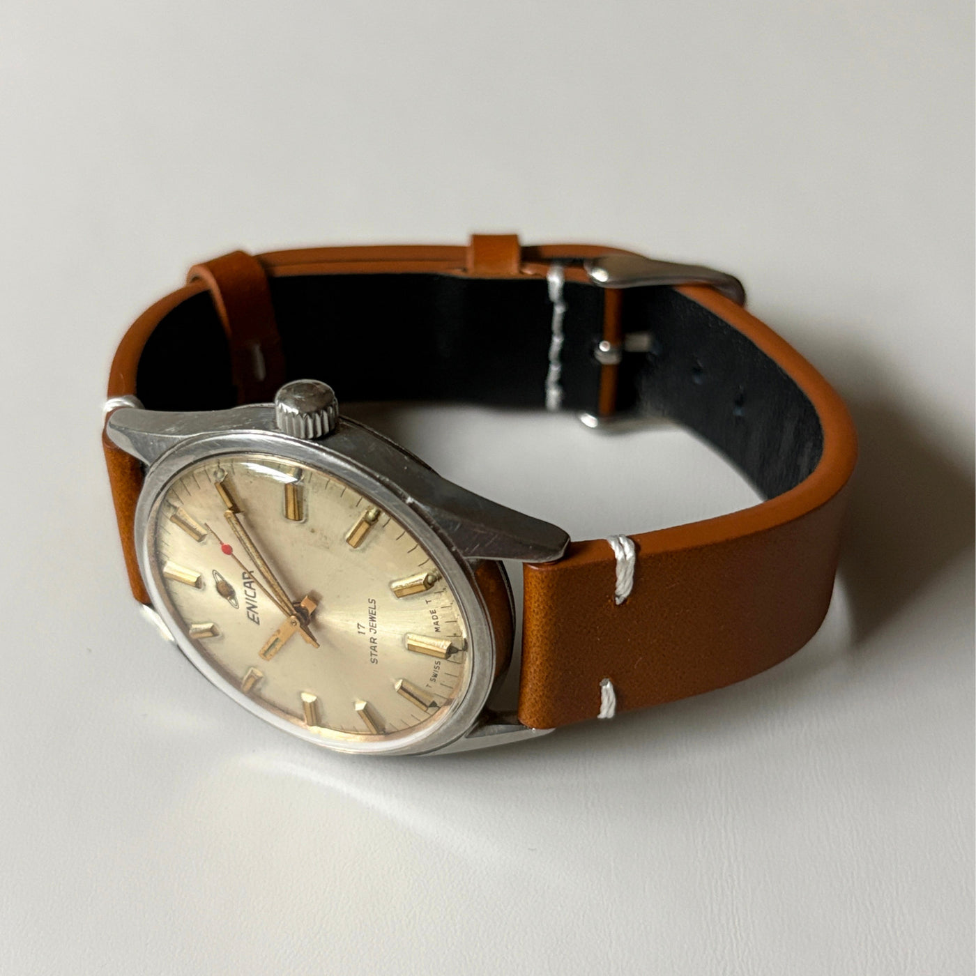 Enicar Ocean Pearl AR160 17J Men’s Watch Swiss Made Vintage image 12