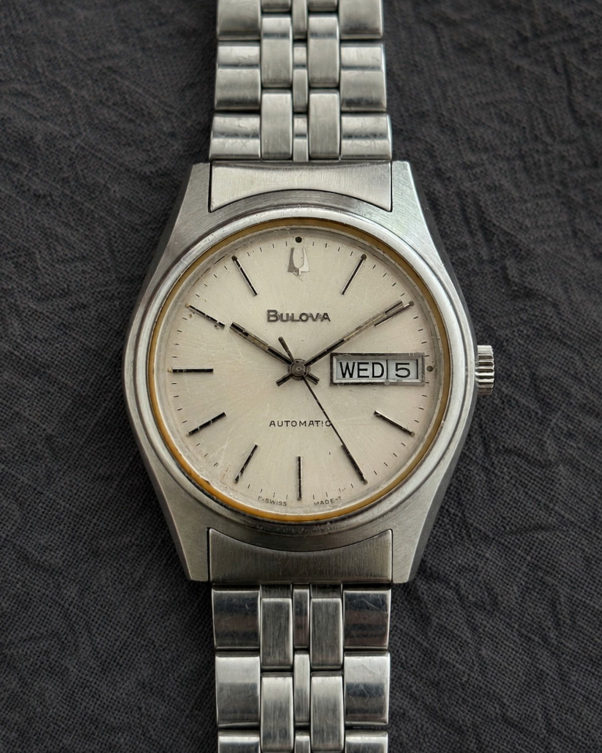 Bulova 1978 Day Date 17J Automatic Men’s Watch Original Bracelet image 13
