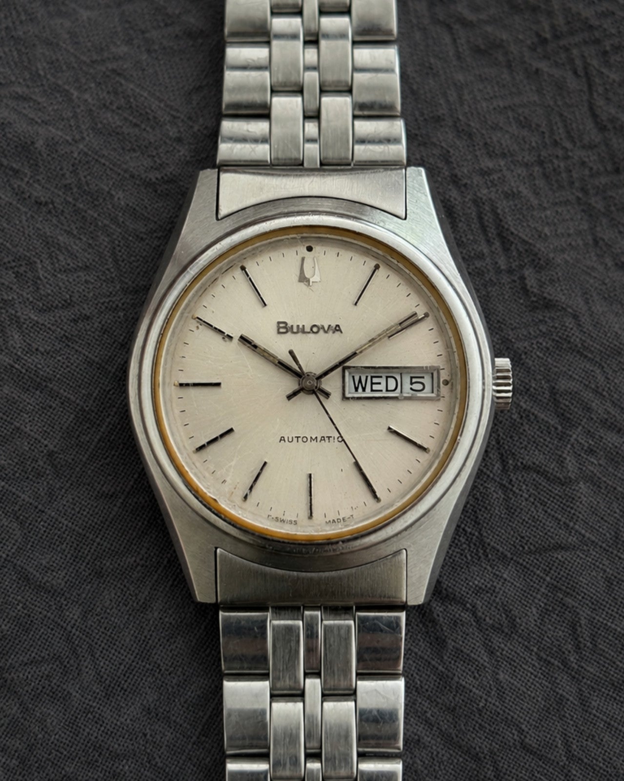 Bulova 1978 Day Date 17J Automatic Men’s Watch Original Bracelet image 13