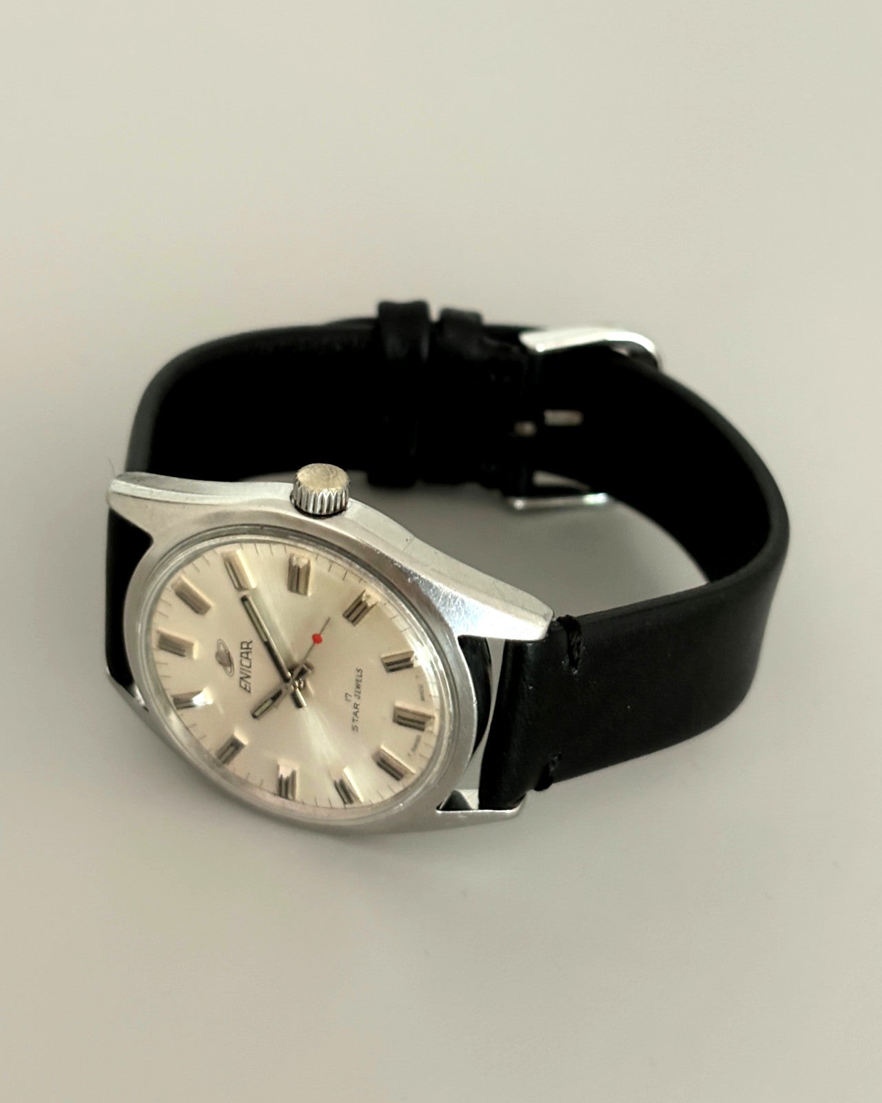 Enicar Ocean Pearl AR160 White Dial 17J Hand-Wind Men’s Watch Swiss image 10