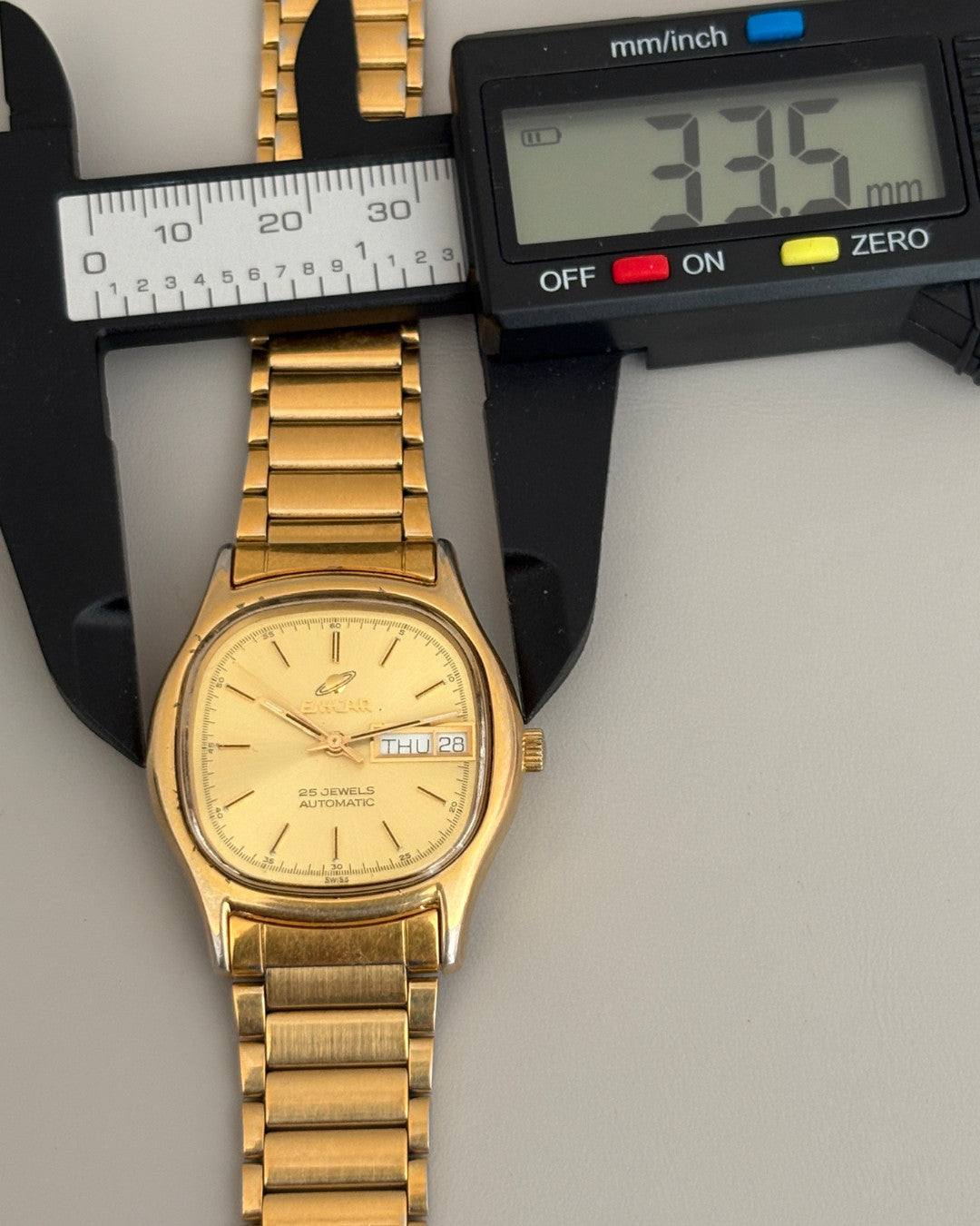 Enicar Ocean Pearl TV Case Day Date 25J Automatic Men’s Watch 1970s Swiss image 22