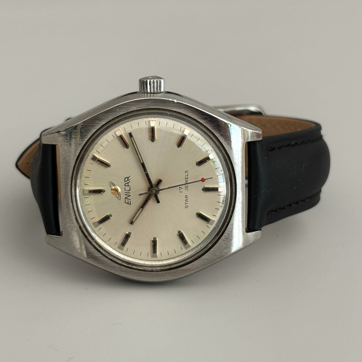 Enicar Ocean Pearl AR160 17J Manual Wind Men’s Watch Swiss Vintage image 16