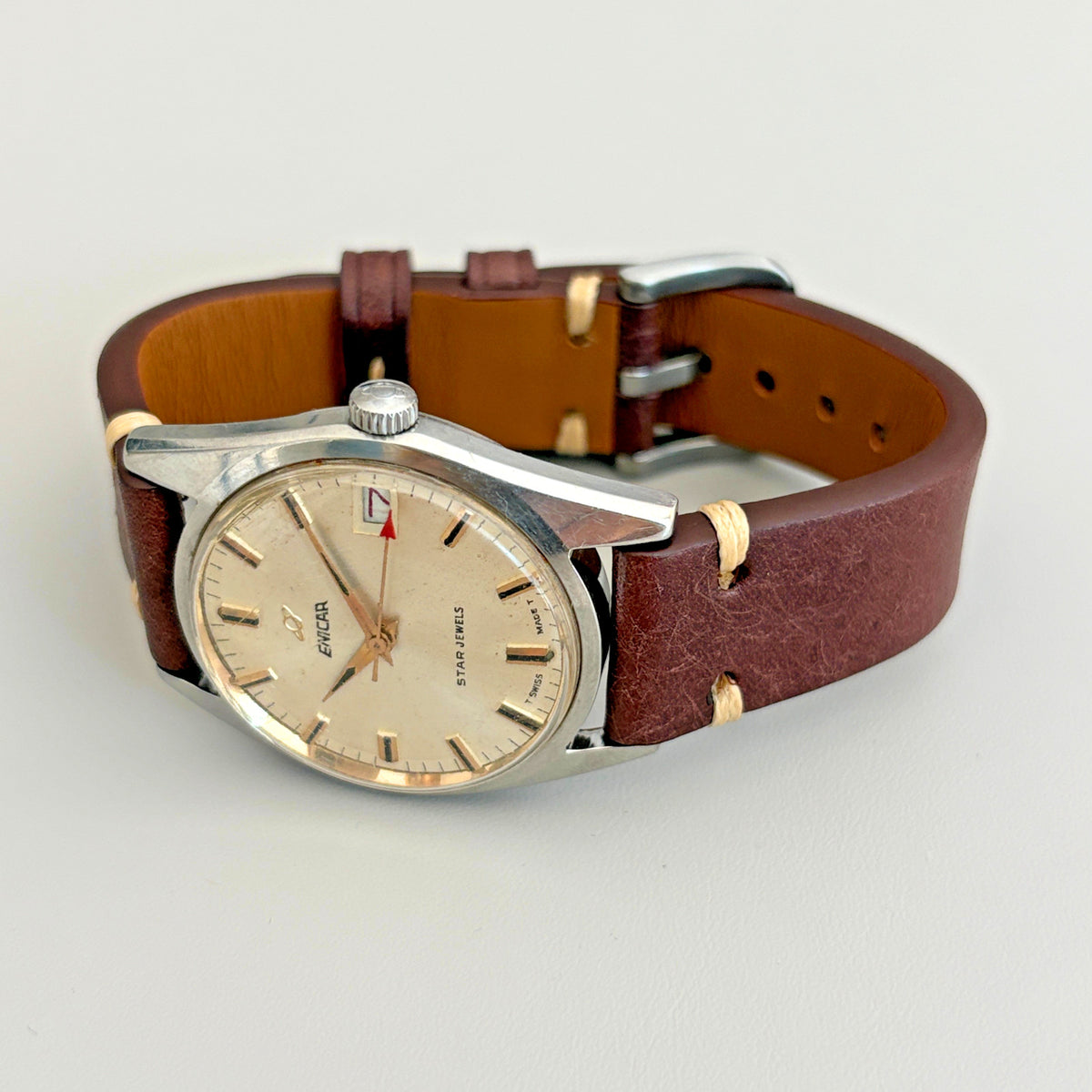 Enicar Ocean Pearl AR1141 Date 17J Manual Wind Men’s Watch Swiss image 16