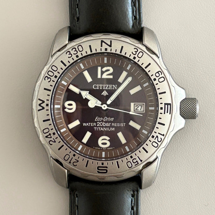 Citizen Promaster Titanium Eco-Drive 7872-H04449 43mm Men’s Watch Rare 200m image 1
