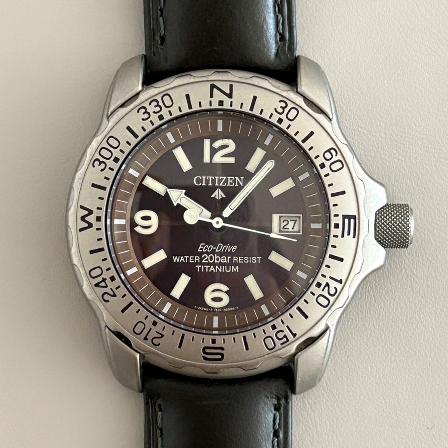 Citizen Promaster Titanium Eco-Drive 7872-H04449 43mm Men’s Watch Rare 200m