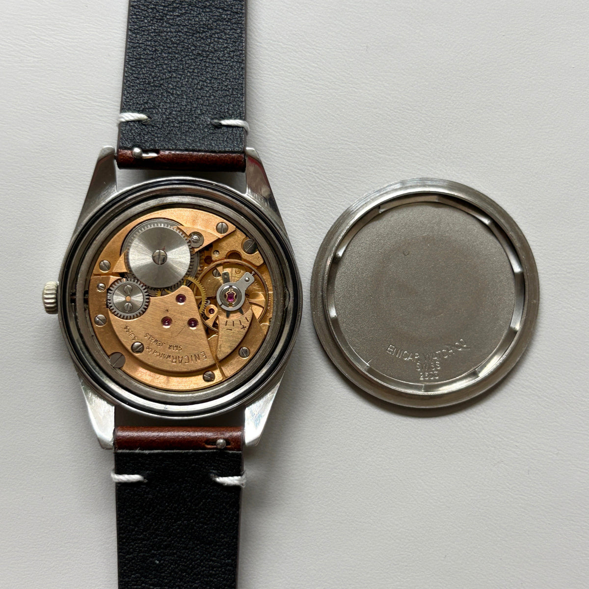 Vintage Enicar Ocean Pearl AR1140 17 Jewels Manual Wind Men’s Watch Swiss archive image 6