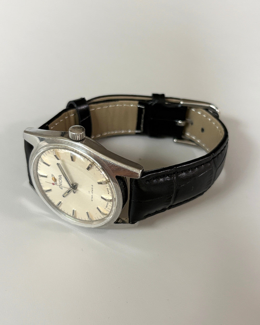 Enicar Star Jewels AR160 White Dial 17J Hand-Wind Men’s Watch Swiss image 14