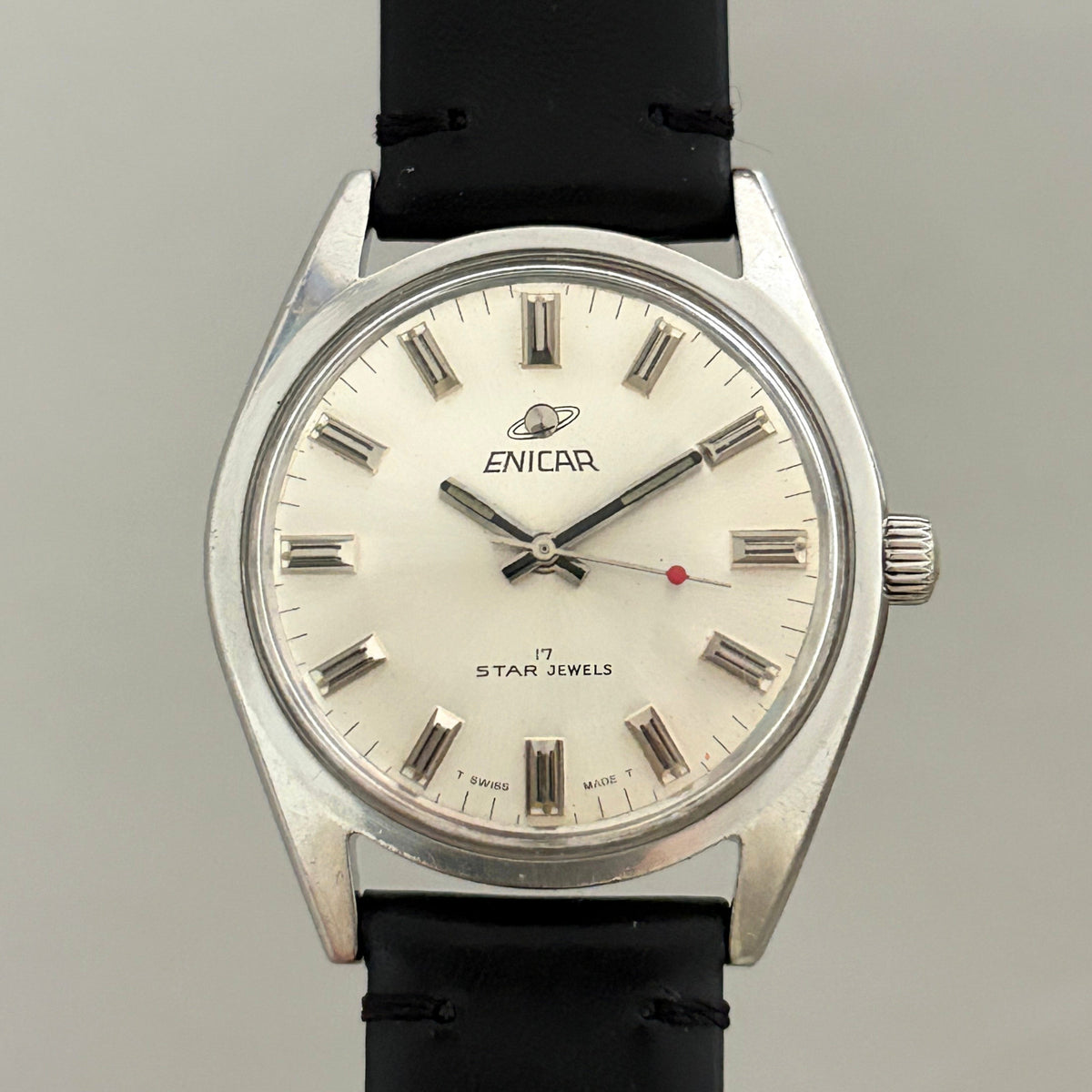 Vintage Enicar Ocean Pearl AR160 17 Jewels Hand-Wind White Dial Men’s Watch archive image 1