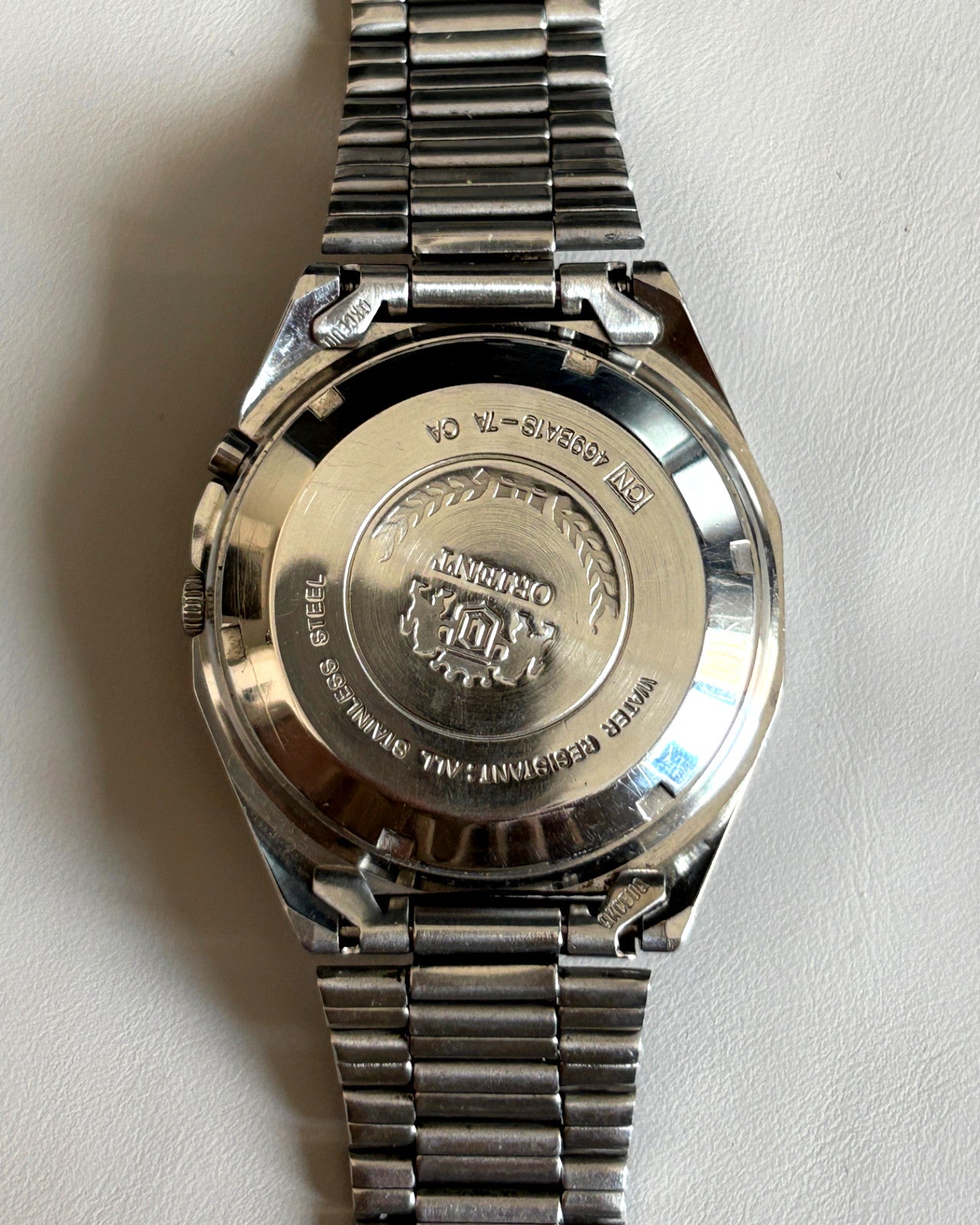 Orient AAA Crystal Golden Dial 21J Automatic Vintage Watch 1970s image 9