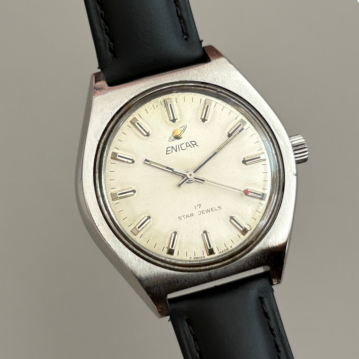 Enicar Ocean Pearl AR160 17J Manual Wind Men’s Watch Swiss Vintage image 5